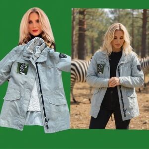 Bogner Fire and Ice Double Layer Women's Gray Parka Coat